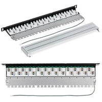 PATCH PANEL 1/2RU 24 PORT CAT6A SHIELDED