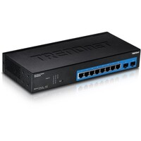 SWITCH 8 PORT GIGABIT WEB SMART  10/100/1000 MBPS/ SFP/ RACK MOUNTABLE/ FANLESS