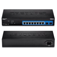 SWITCH 8 PORT GIGABIT WEB SMART  10/100/1000 MBPS/ SFP/ RACK MOUNTABLE/ FANLESS