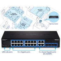 SWITCH 20-PORT GIGABIT WEB SMART