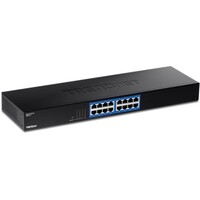 SWITCH 16-PORT GIGABIT SWITCH FANLESS (RACK MOUNT 1U)