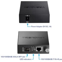 CONVERTER MEDIA INTELLIGENT 100/1000MBASE-T TO SFP