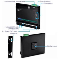 SWITCH 10-PORT INDUSTRIAL GIGABIT POE+ WALL-MOUNT FRONT ACCESS