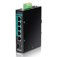 SWITCH 6-PORT HARDENED INDUSTRIAL GIGABIT POE+ LAYER 2 MANAGED DIN-RAIL