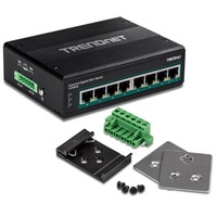 SWITCH 8-PORT INDUSTRIAL GIGABIT POE+ DIN-RAIL SWITCH (24 - 56V)