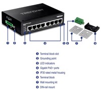 SWITCH 8-PORT HARDENED INDUSTRIAL GIGABIT POE+