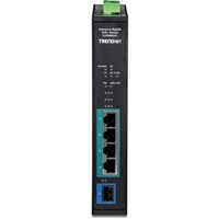 SWITCH 5-PORT INDUSTRIAL 4 GIGABIT POE+ AND 1 SFP DIN-RAIL SWITCH