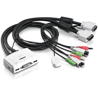 KVM SWITCH 2-PORT DVI AUDIO