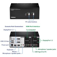 SWITCH KVM 2-PORT DUAL MONITOR DISPLAY PORT KVM SWITCH