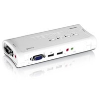 KVM SWITCH KIT 4-PORT USB  W/AUDIO (INCLUDE 4 X KVM CABLES)