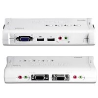 KVM SWITCH KIT 4-PORT USB  W/AUDIO (INCLUDE 4 X KVM CABLES)