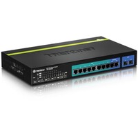 SWITCH 10-PORT GIGABIT WEB SMART POE+  /W 2 SHARED MINI-GBIC SLOTS (8 POE+/ 2 SFP)