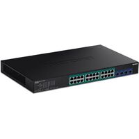 SWITCH 28-PORT GIGABIT WEB SMART POE+ SWITCH WITH 10G SFP+ SLOTS