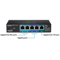 SWITCH 5PORT GIGABIT POE POWERED EDGESMART SWITCH WITH POE PASS THROUGH 15W