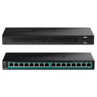 SWITCH 16-PORT GIGABIT POE+ SWITCH(123W) W/ RACK BRACKETS