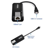 ADAPTER USB-C 3.1 TO 5GBASE-T ETHERNET ADAPTER