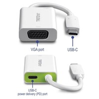 ADAPTER DISPLAY USB-C TO VGA HDTV ADAPTER WITH PD SUPPORT