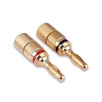 PLUGS GOLD PLATED BANANA - 1 PAIR (RED & BLACK)