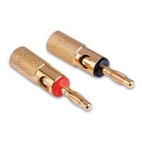 PLUGS GOLD PLATED BANANA - 1 PAIR (RED & BLACK)