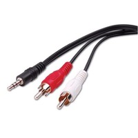 CABLE 3.5MM STEREO TO 2 RCA MALE L/R
