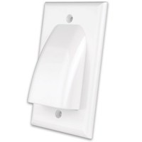 WALL PLATE WIRE LG OPEN DUAL WH