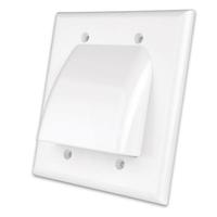 WALL PLATE WIRE LG OPENING WH