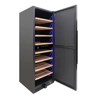 WINE COOLER 203-251 BOTTLES BLACK GARAGE DUAL-ZONE