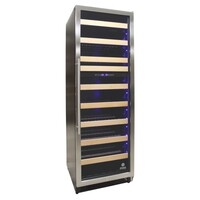 WINE COOLER 215 BOTTLES STAINLESS DUAL-ZONE