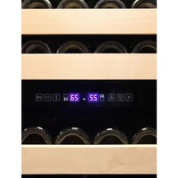 WINE COOLER 215 BOTTLES STAINLESS DUAL-ZONE