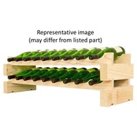 WINE RACK 18 BOTTLES, 2 X 9 BOTTLE MODULAR, NATURAL