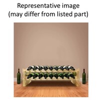 WINE RACK 18 BOTTLES, 2 X 9 BOTTLE MODULAR, NATURAL