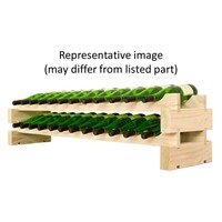 WINE RACK 24 BOTTLES, 2 X 12 BOTTLE MODULAR, NATURAL