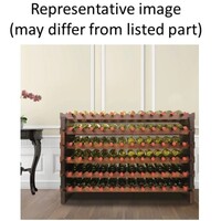 WINE RACK 72 BOTTLES, 6 X 12 BOTTLE MODULAR, STAINED