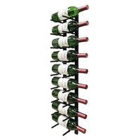 WINE RACK PEG 9 BOTTLE MODERN, BLACK