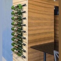 WINE RACK PEG 9 BOTTLE MODERN, STAINLESS