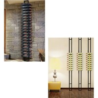 WINE RACK FRAME FLOOR TO CEILING FRAME, BLACK