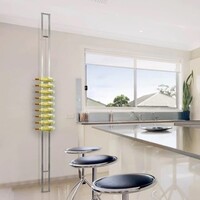 WINE RACK FRAME FLOOR TO CEILING FRAME, STAINLESS