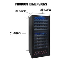 WINE COOLER 110 BOTTLES BLACK DUAL-ZONE