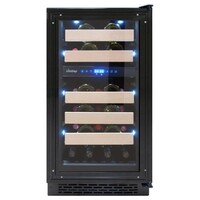 WINE COOLER 18" 32 BOTTLES PANEL-READY DUAL-ZONE