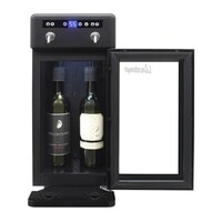 WINE DISPENSER 2 BOTTLES BLACK WITH 2 GAS CYLINDERS