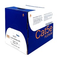 WIRE CAT5E PLENUM CMP BLACK 1000' REELX PULL BOX