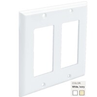 WALL PLATE DECORA DOUBLE?GANG WHITE