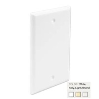 WALL PLATE SINGLE GANG FLUSH STYLE BLANK FACEPLATE WHITE