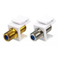 KEYSTONE INSERT SNAP?IN F?TYPE GOLD PLATED 3GHZ F/F IVORY