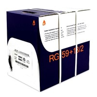 COAX SIAMESE RG59 + 18/2 OUTDOOR BLACK 500' REEL IN BOX