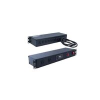 RACK MOUNT POWER STRIP HORIZONTAL 1.5U 12 OUTLETS(2 FRONT/10 BACK) WITH METAL HOUSING