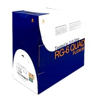 COAX RG6 QUAD SHIELD PLENUM CMP WHITE 1000' REELX PULL BOX