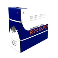 COAX RG6 QUAD SHIELD BC WHITE 1000' REELX PULL BOX