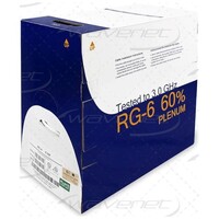 COAX RG6 PLENUM CMP WHITE 1000' REELX PULL BOX