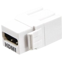 COUPLER HDMI KEYSTONE STYLE FEEDTHROUGH WHITE
